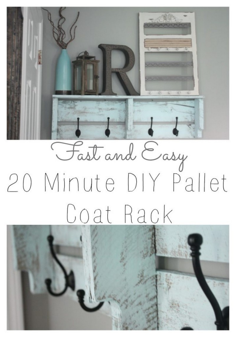 Easy DIY Pallet Coat Rack