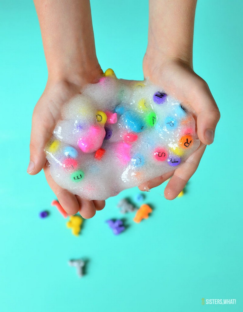 Easy See Through I Spy Slime Recipe without Borax