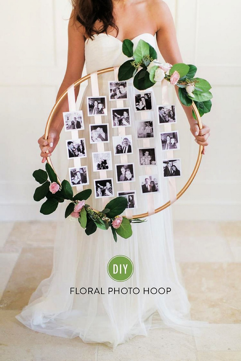 DIY Floral Photo Hoop