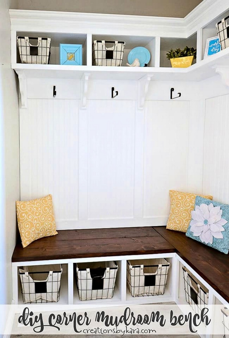 DIY Mudroom Corner Bench Tutorial