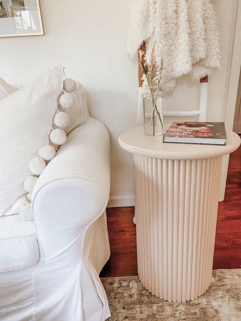 Easy DIY Fluted Side Table
