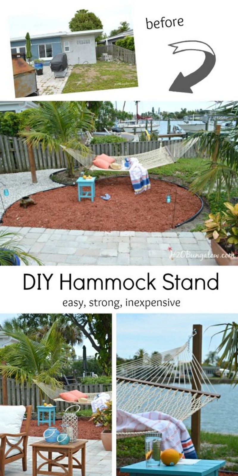 How to Build A DIY Hammock Stand From Posts