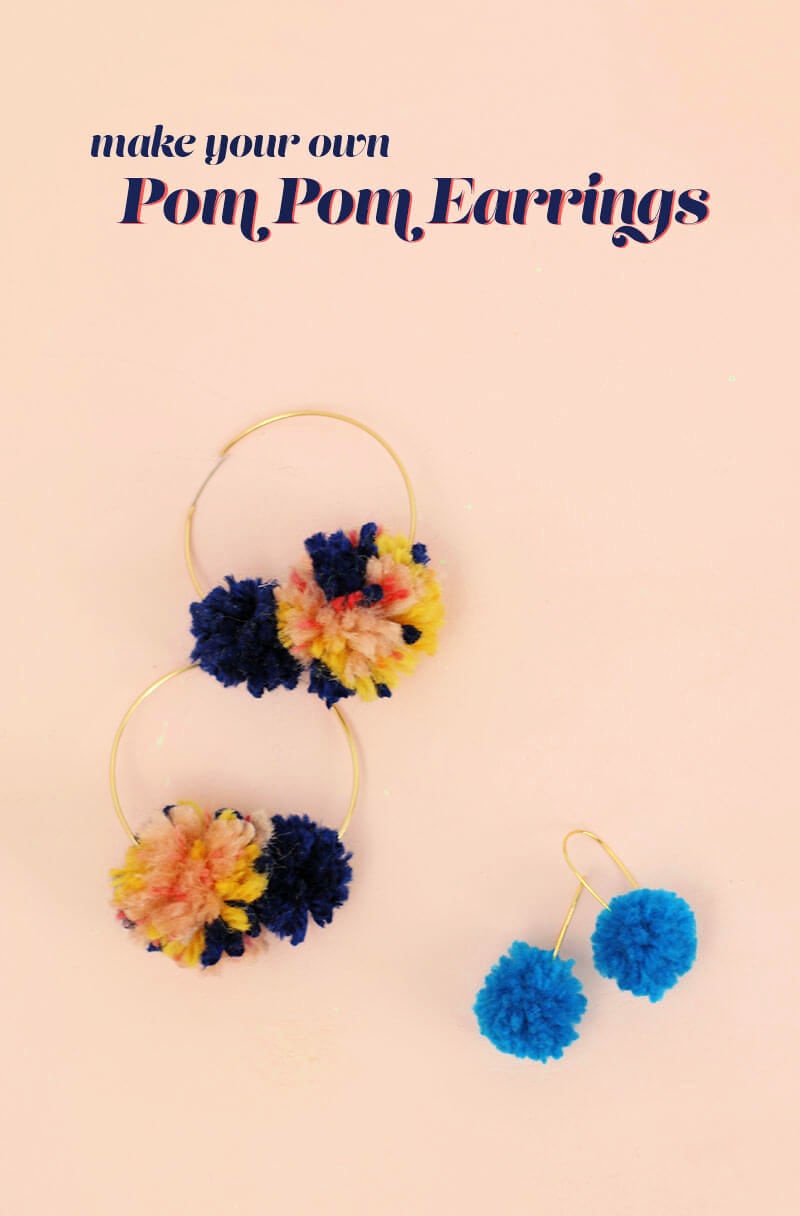 Make Your Own DIY Pom Pom Earrings