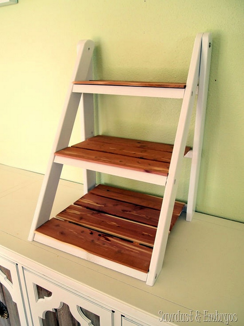 Mini Ladder Shelf For Serving Organization
