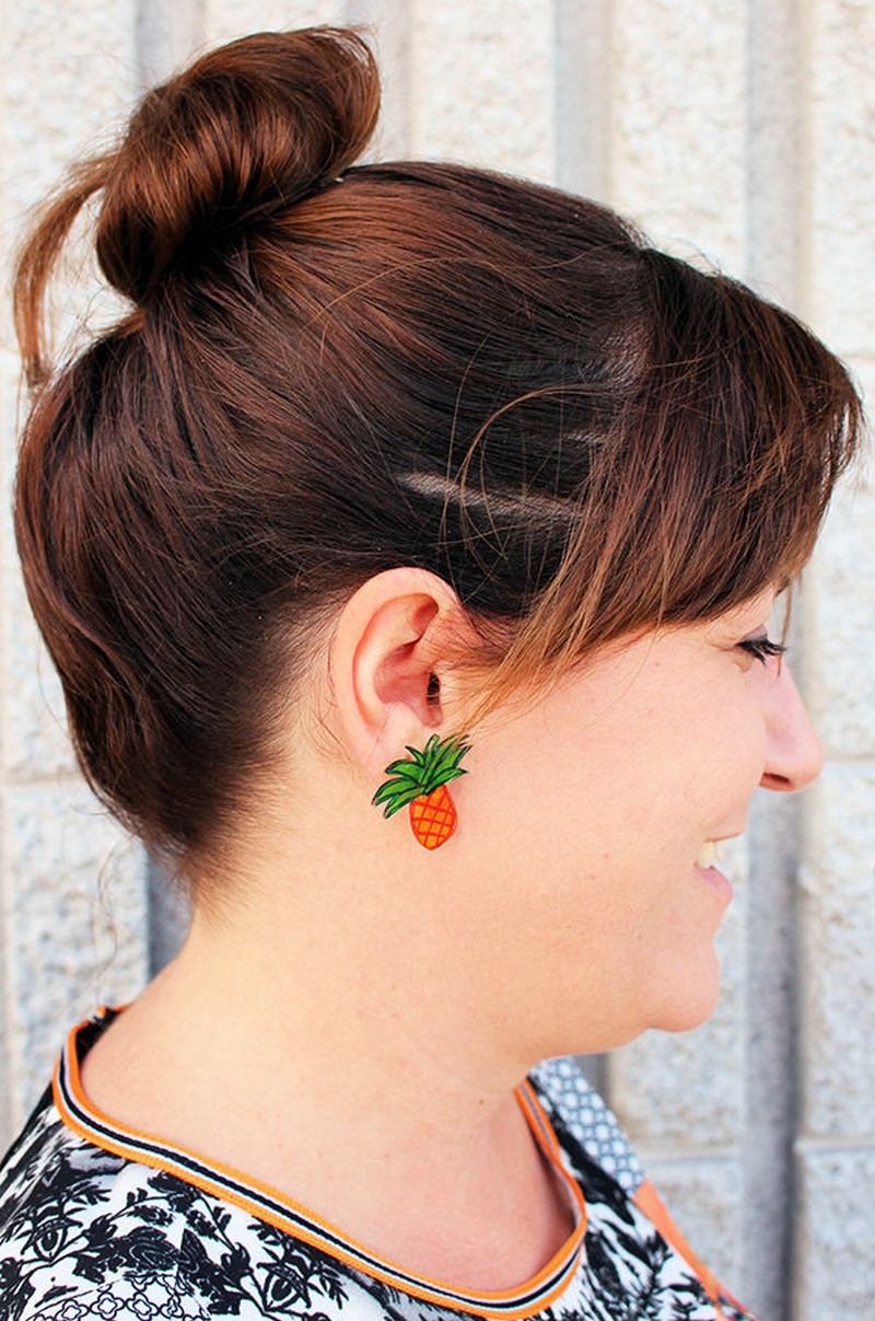Tropical Pineapple Earrings DIY