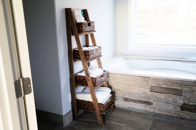 Wooden Ladder Shelf