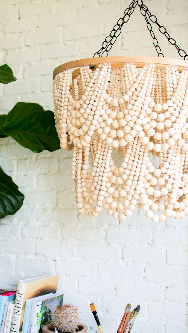 DIY Beaded Chandelier
