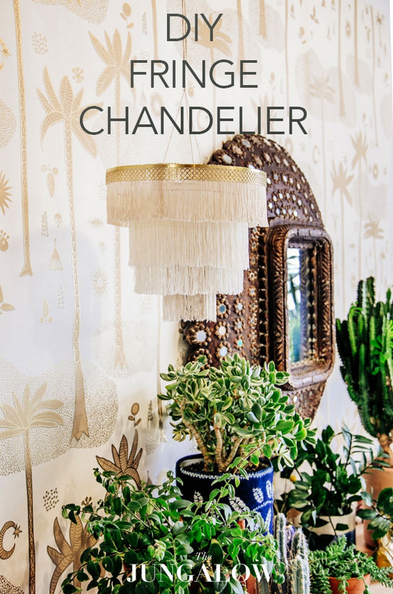 DIY Boho Fringe Chandelier 1