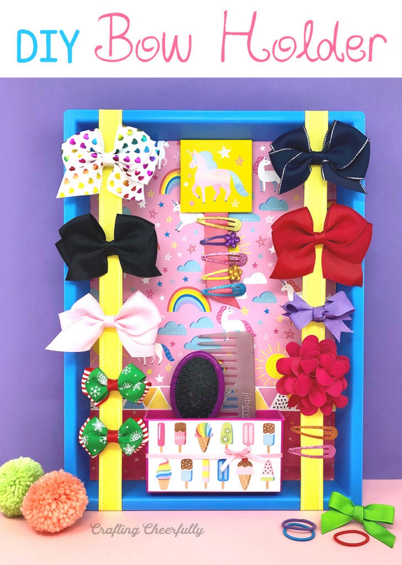 DIY Bow Holder for Hair Accessories