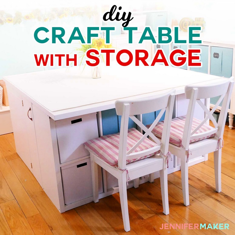 DIY Craft Table With Storage – My Ikea Hack