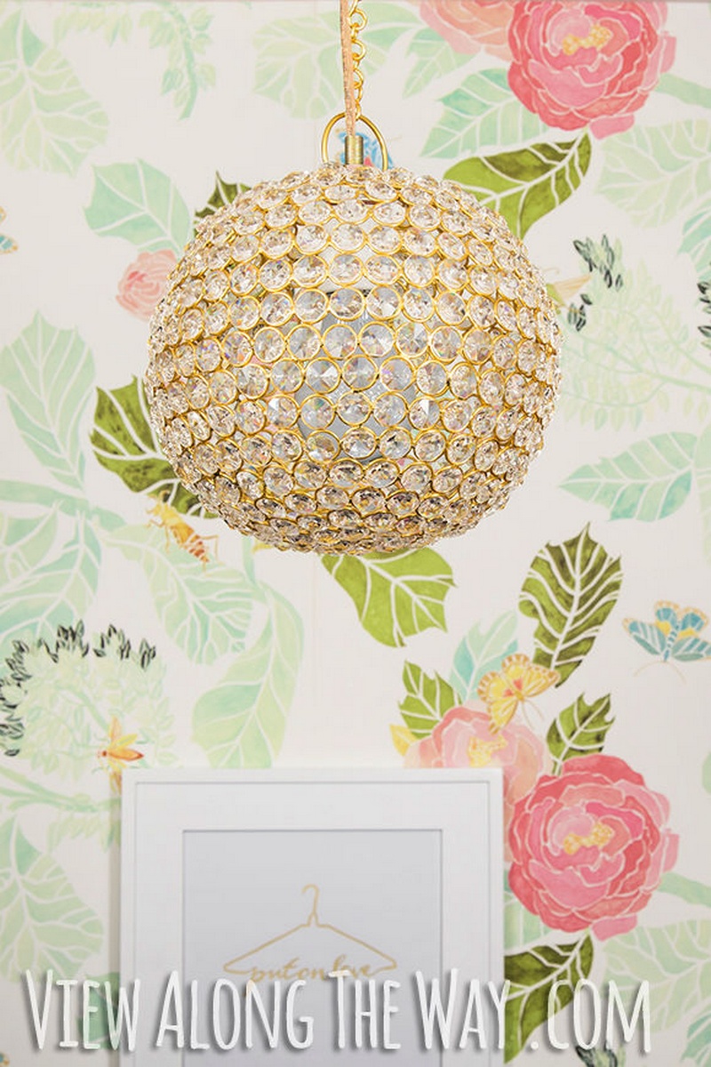 DIY Crystal Ball Chandelier