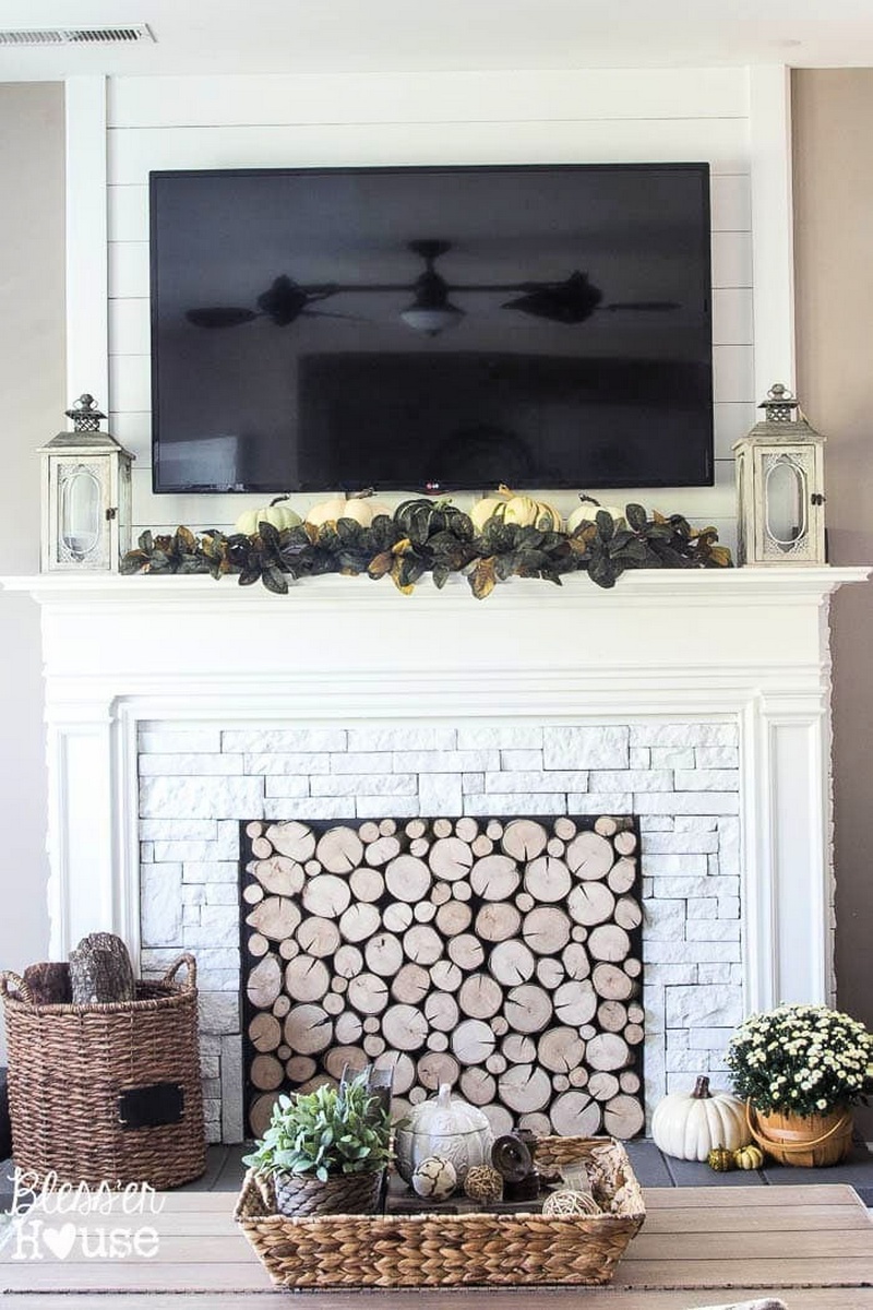 DIY Faux Fireplace Updated