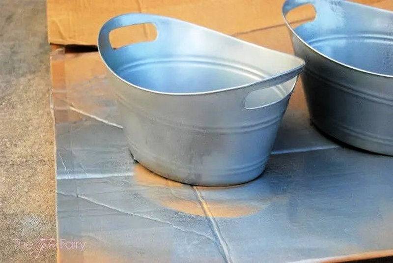DIY MINI GALVANIZED TUBS