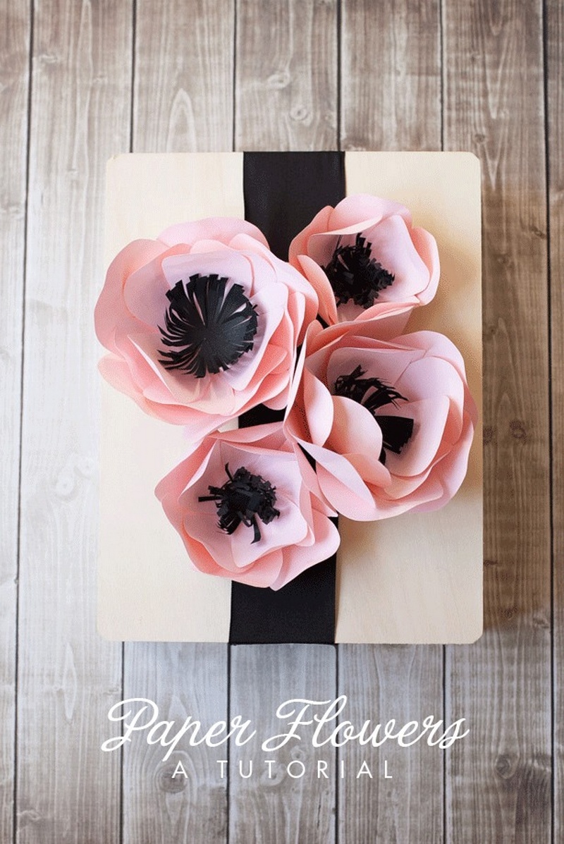 DIY Pale Pink Paper Flowers