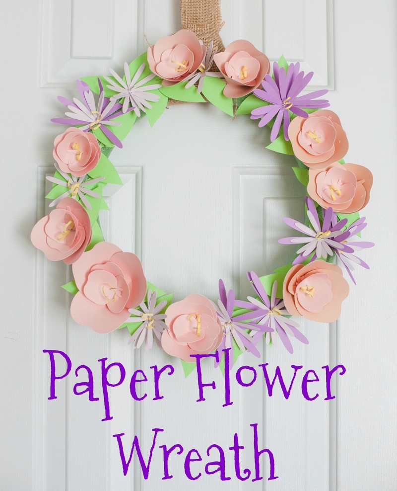 DIY Paper Flower Wreath with Cricut