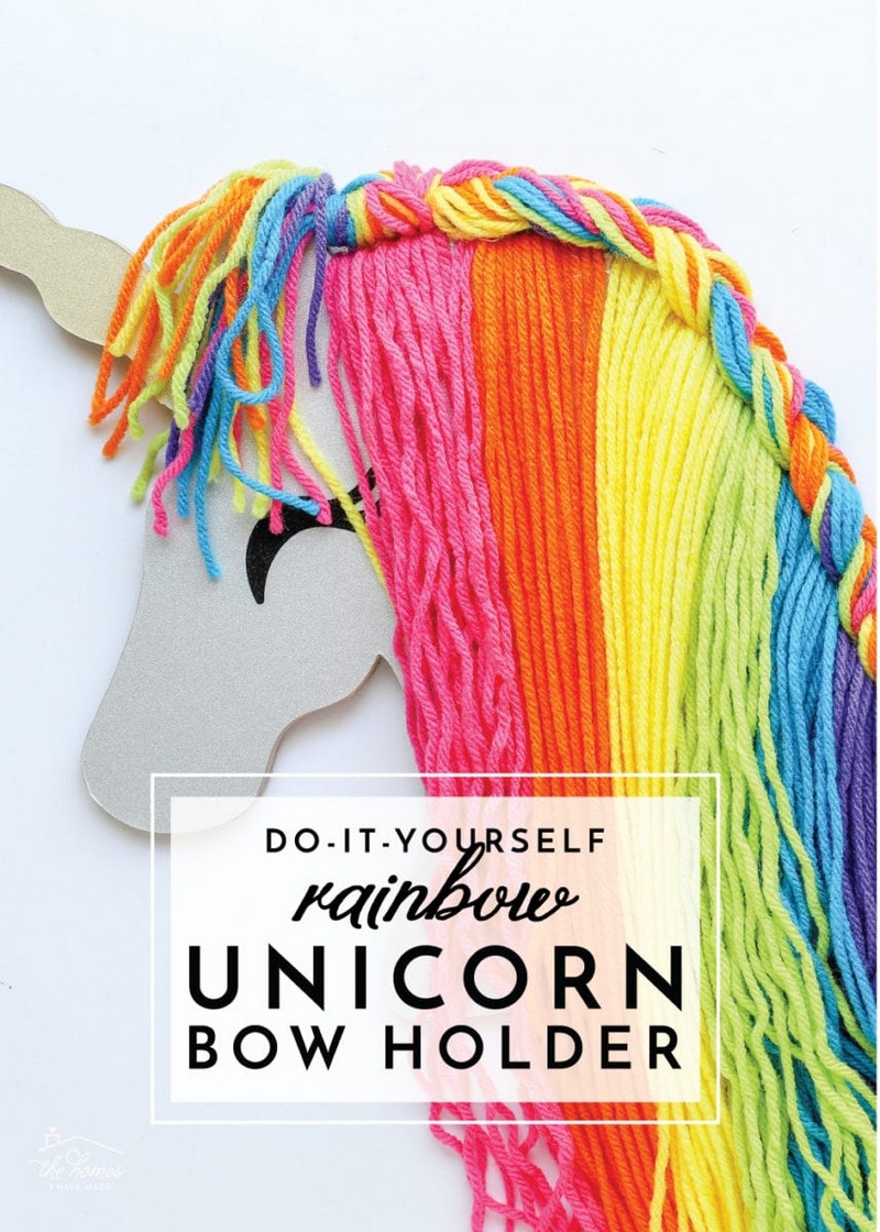 DIY Rainbow Unicorn Bow Holder