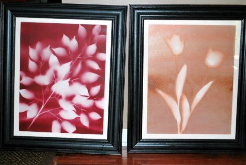 DIY Spray Paint Flower Art