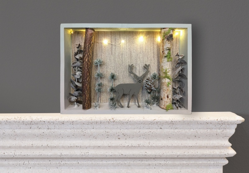 DIY Winter Scene Shadow Box