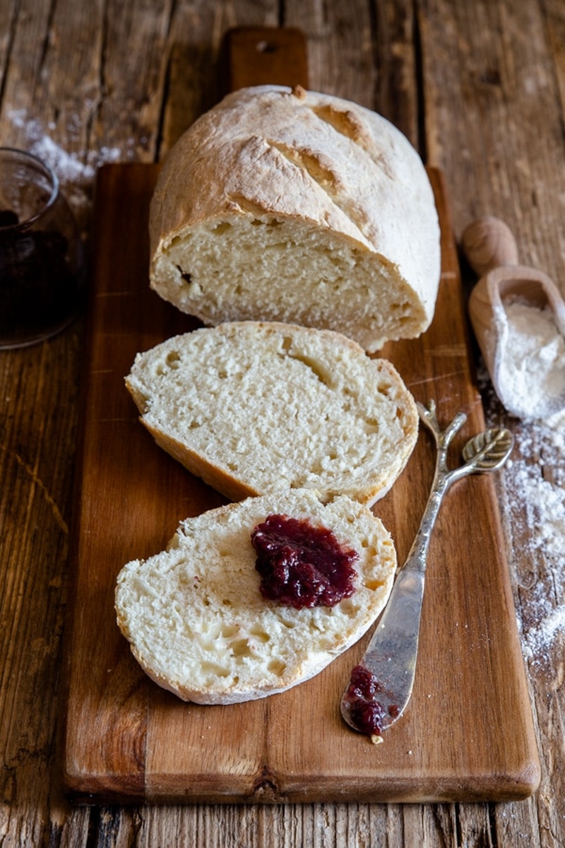 Homemade Rustic No Yeast Bread Recipe