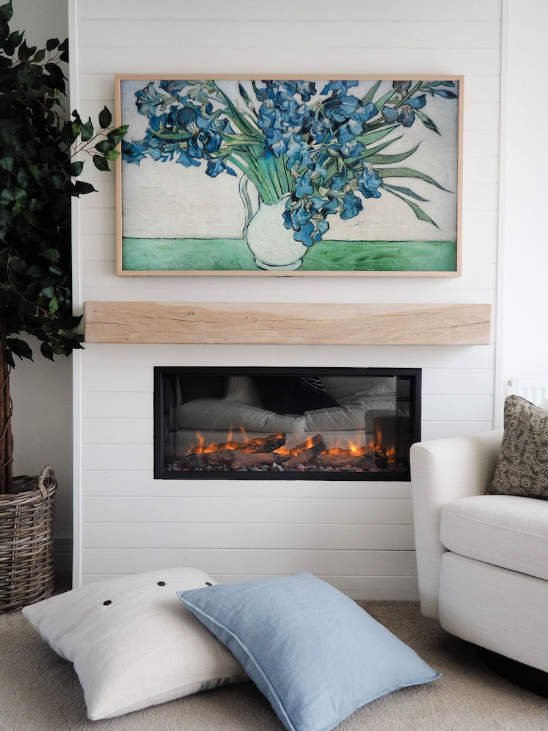 How We Built Our Electric Fireplace TV Wall