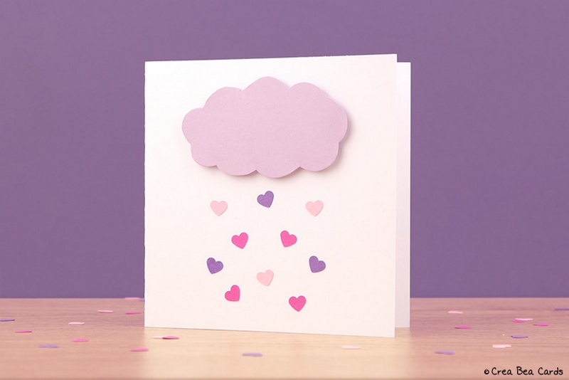 Love rain cloud card