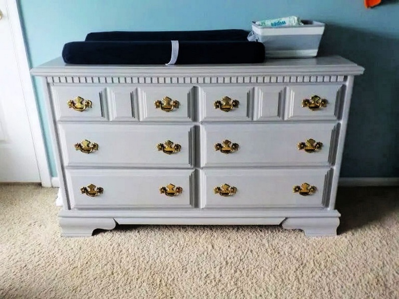 Painted Dresser with Spray Paint