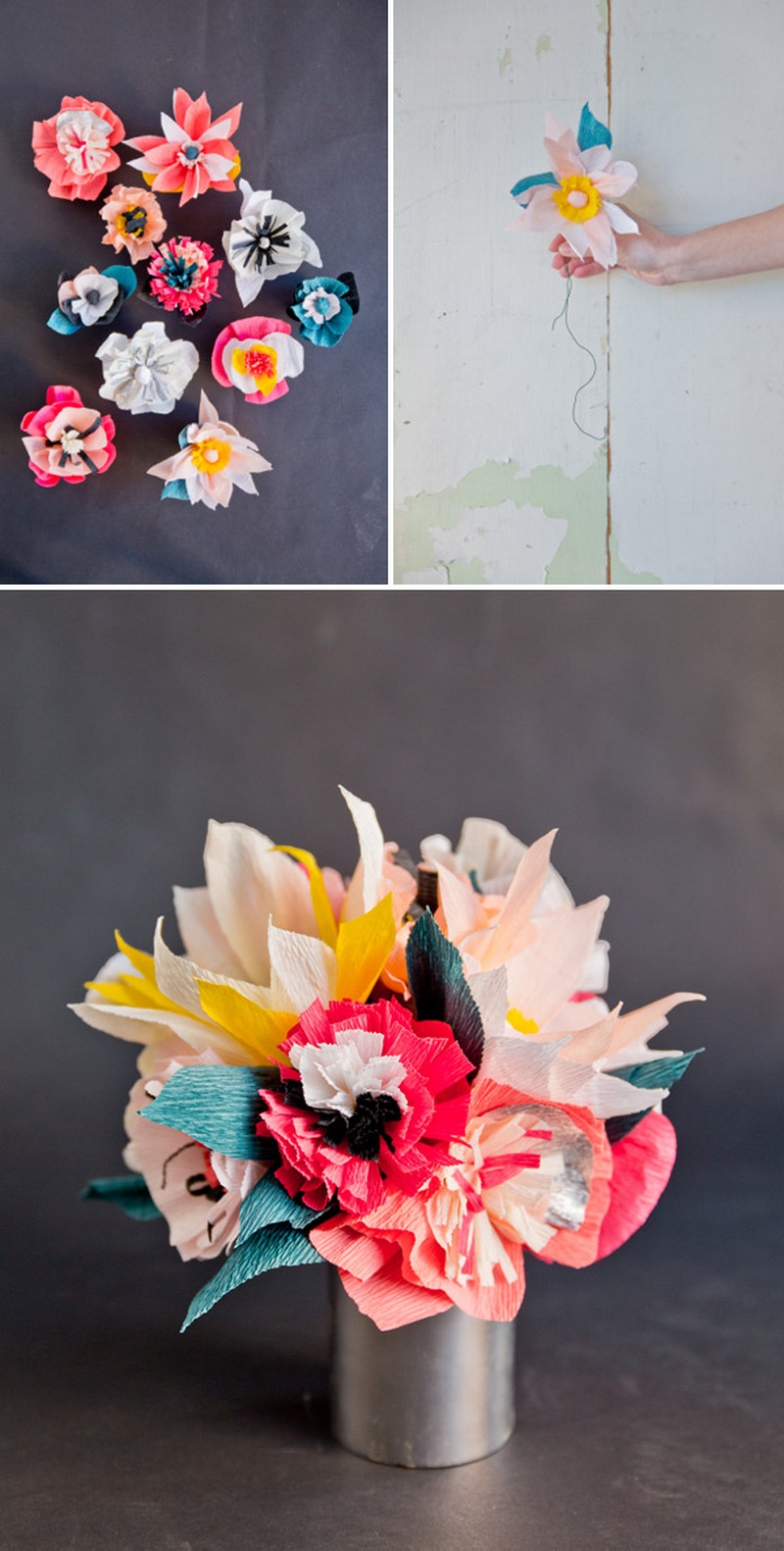 Paper Flower Bouquet DIY