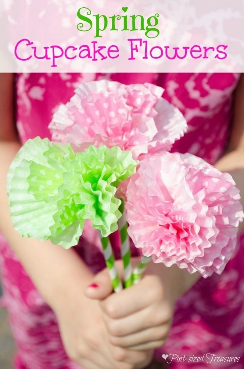Paper Flowers From Cupcake Liners