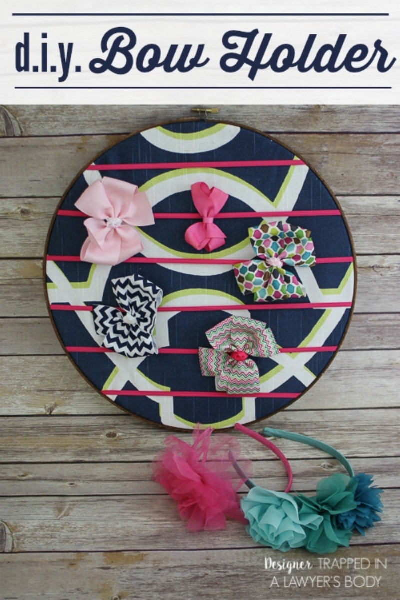 Simple And Easy DIY Hair Bow Holder