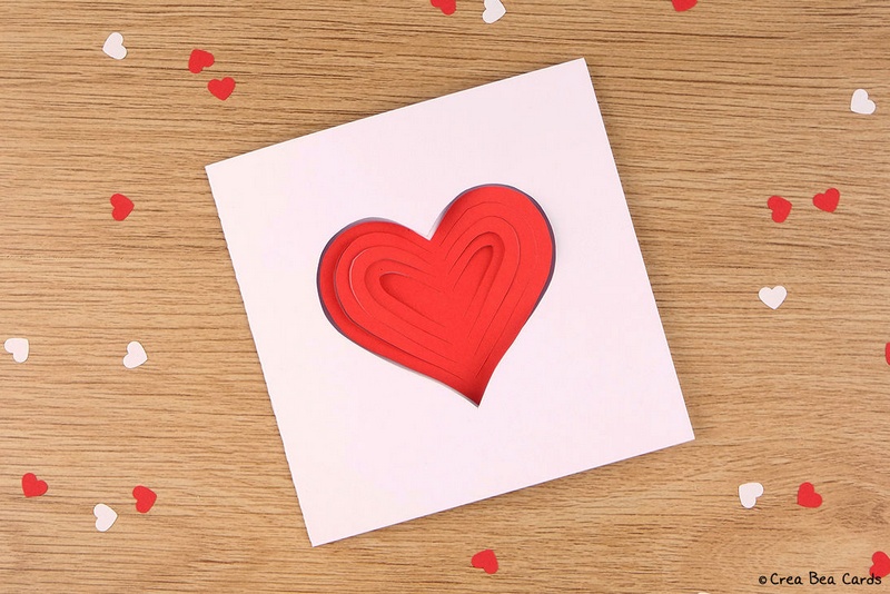 Simple Papercut Heart Card 1