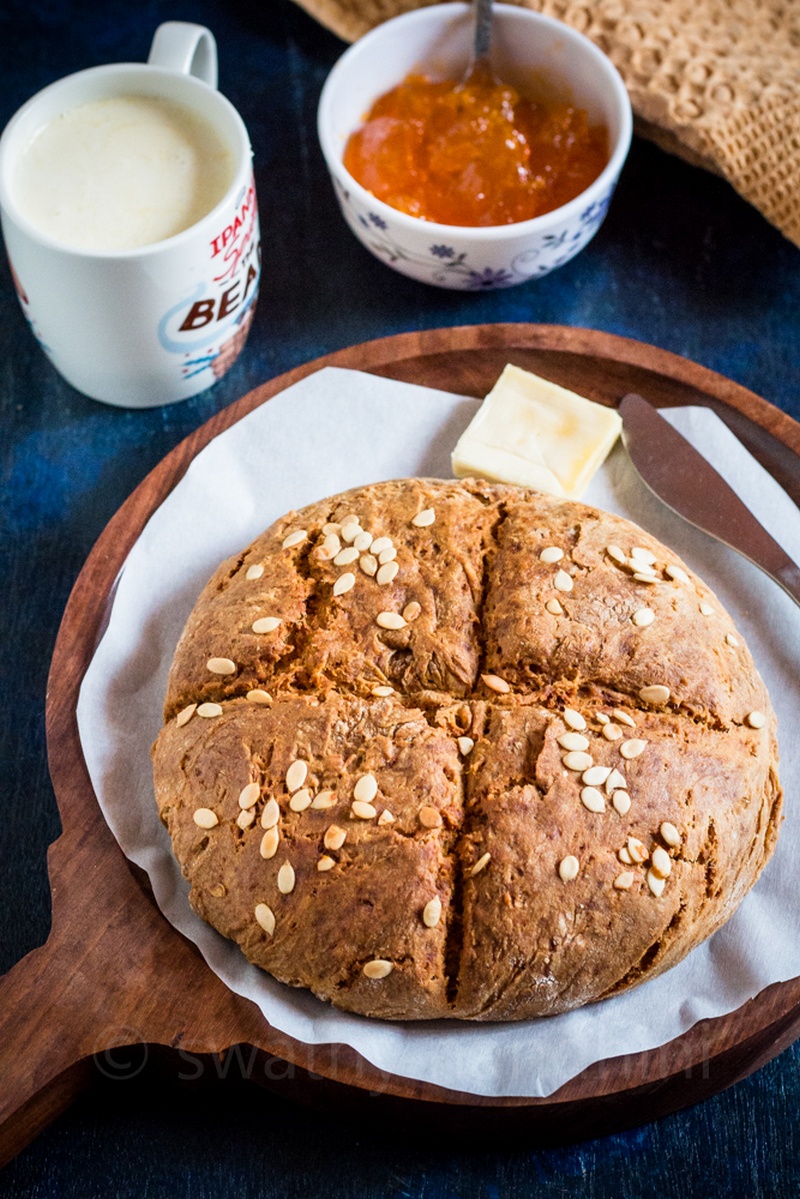 Whole Wheat Yeast Free Bread