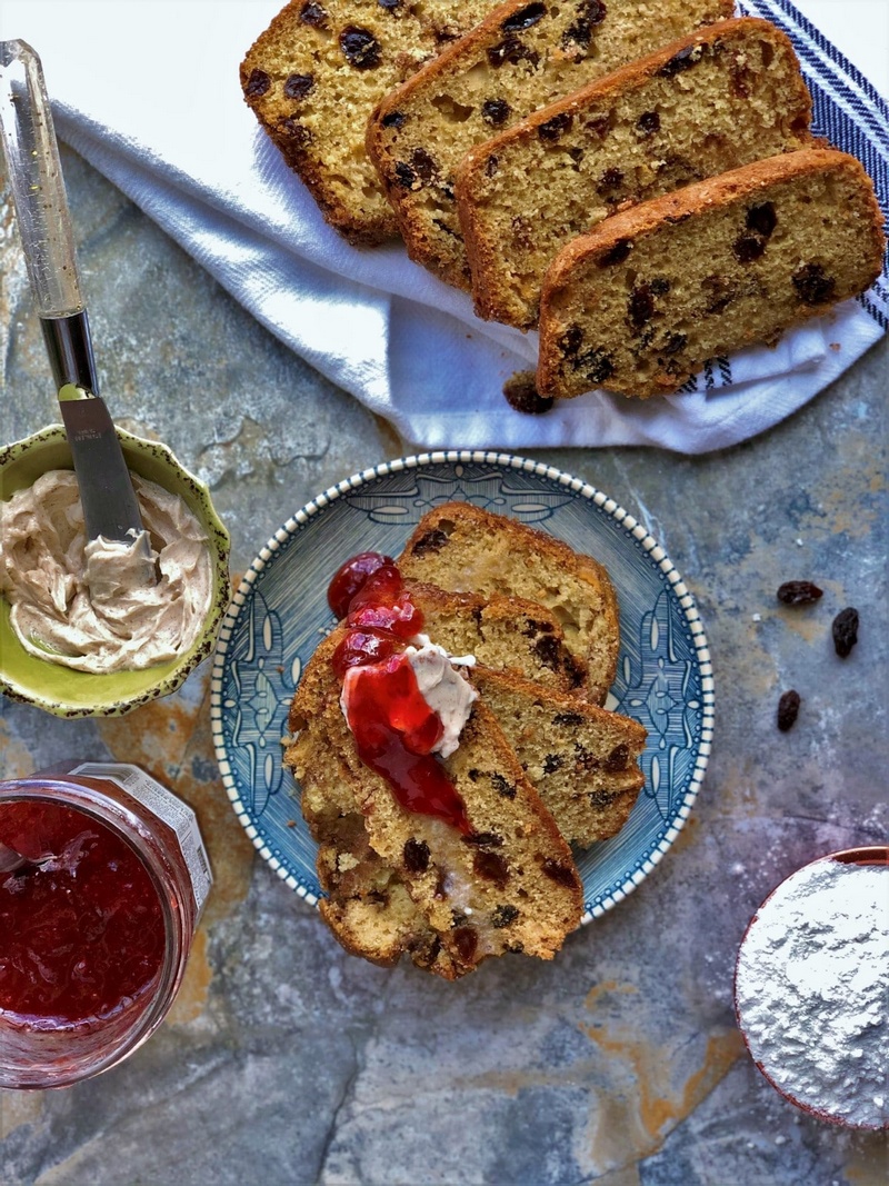 Yeast Free Buttery Cinnamon Raisin Bread
