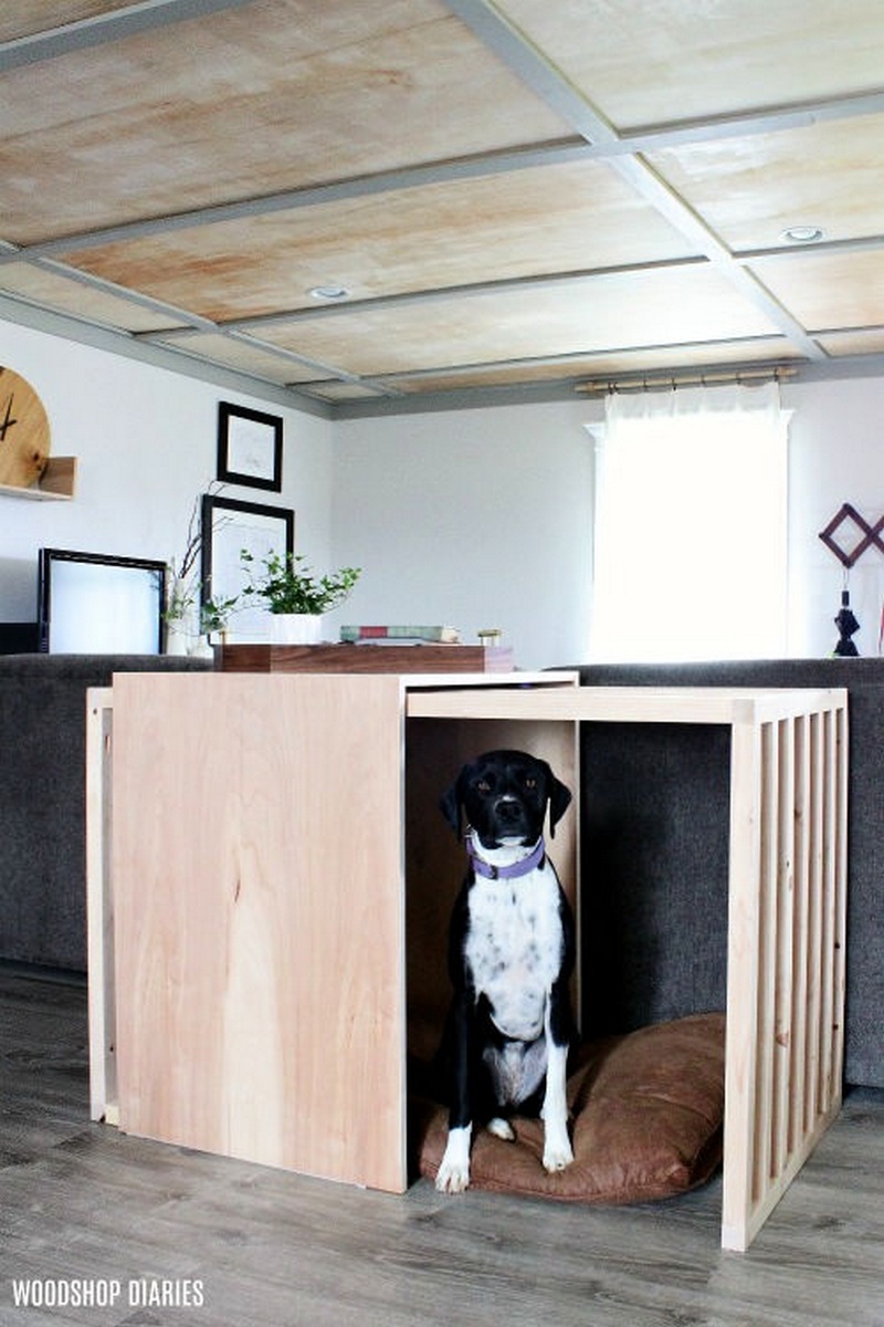 DIY Dog Crate with Sliding Door