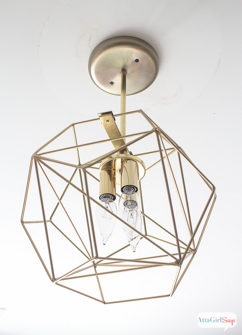Stylish Brass Geometric Pendant Light