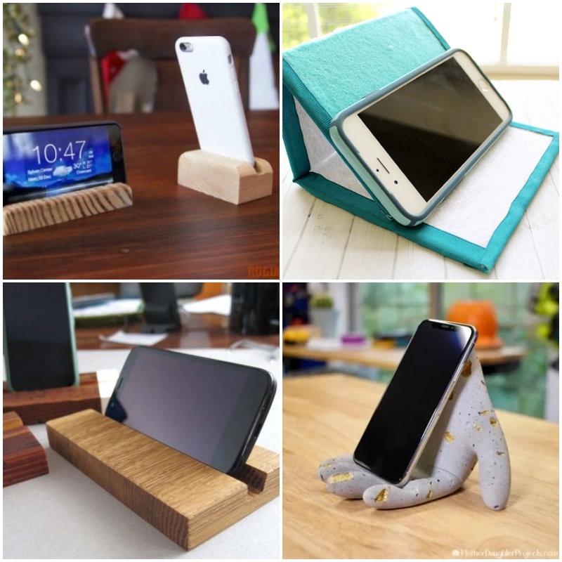 20 DIY Phone Stand Ideas Safe Your Mobile - Susie Harris