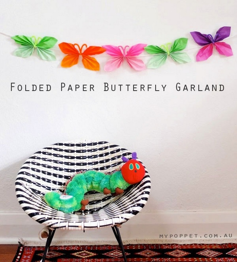 How To Paper Butterfly Garland