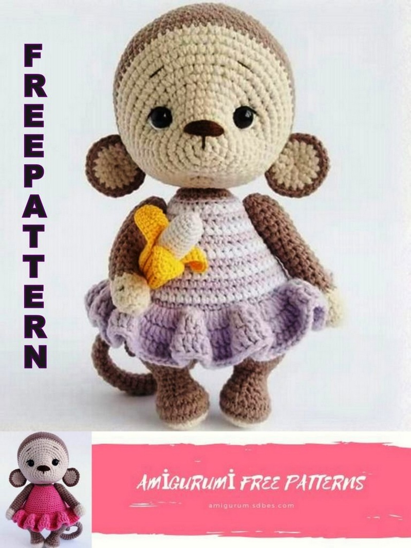 Amigurumi Monkey Free Crochet Pattern 1