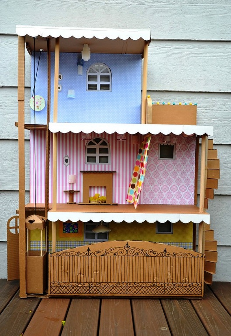 Cardboard Barbie House