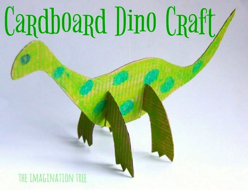 Cardboard Dinosaur Craft For Kids