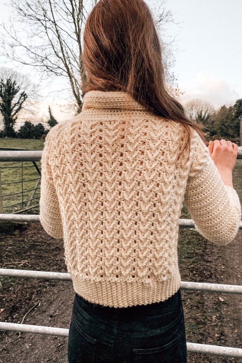 Crochet Cropped Laoise Sweater