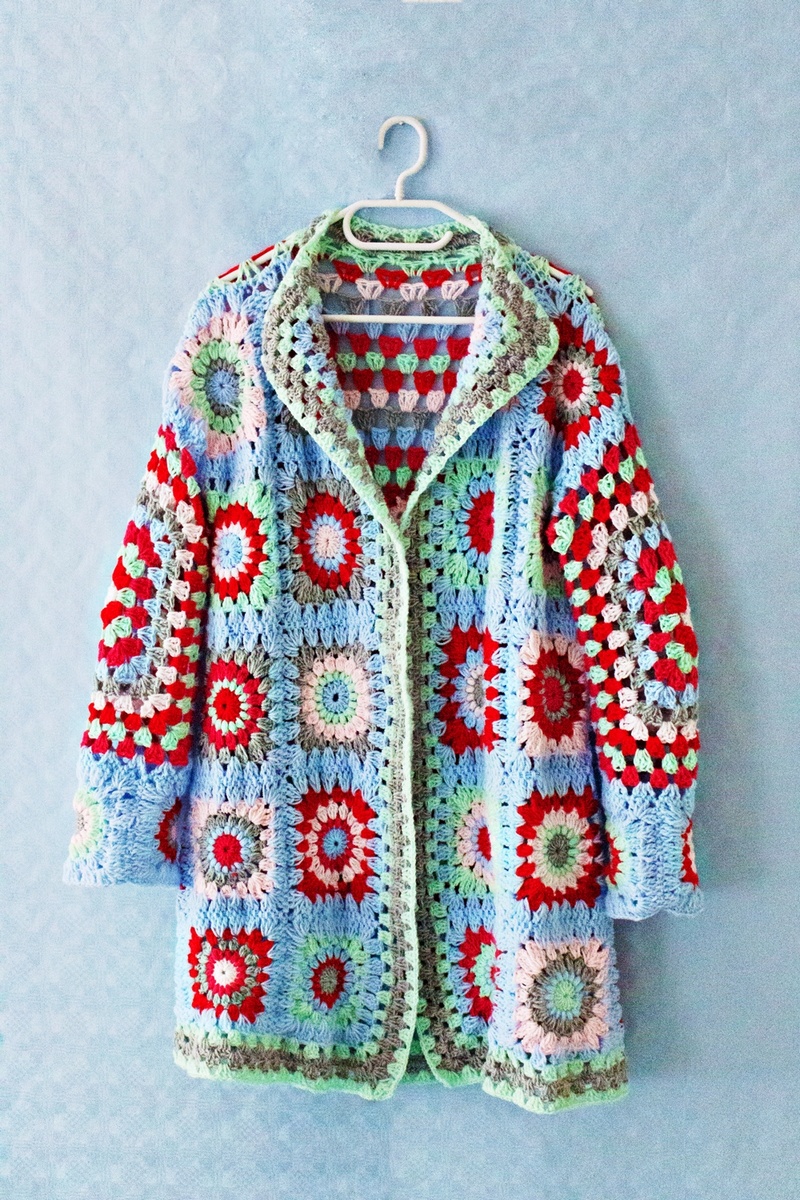 Crochet DIY Granny Square Sweater