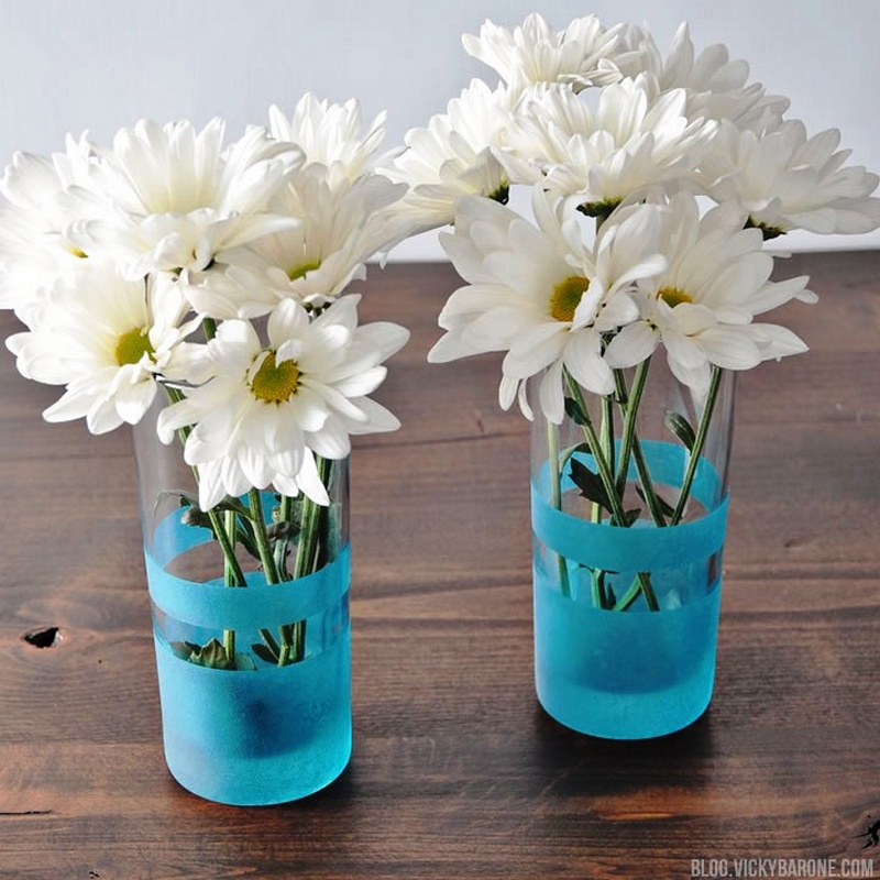 DIY Frosted Glass Vases