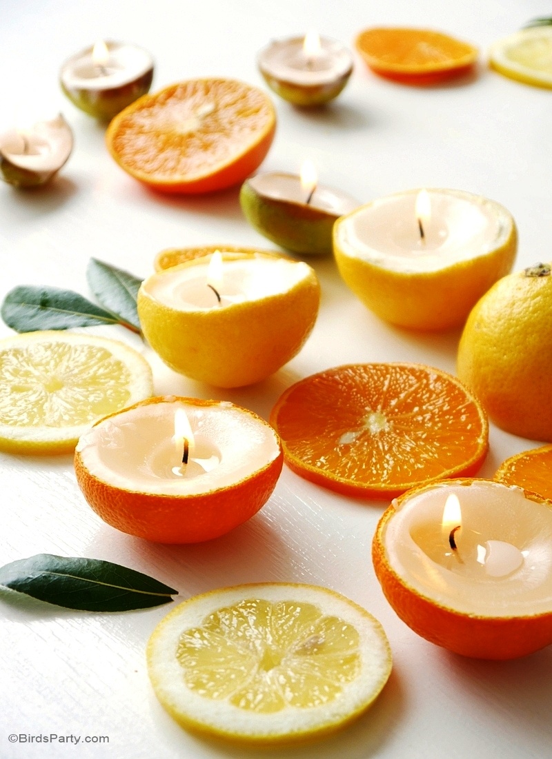 DIY Quick Easy Citrus Candles