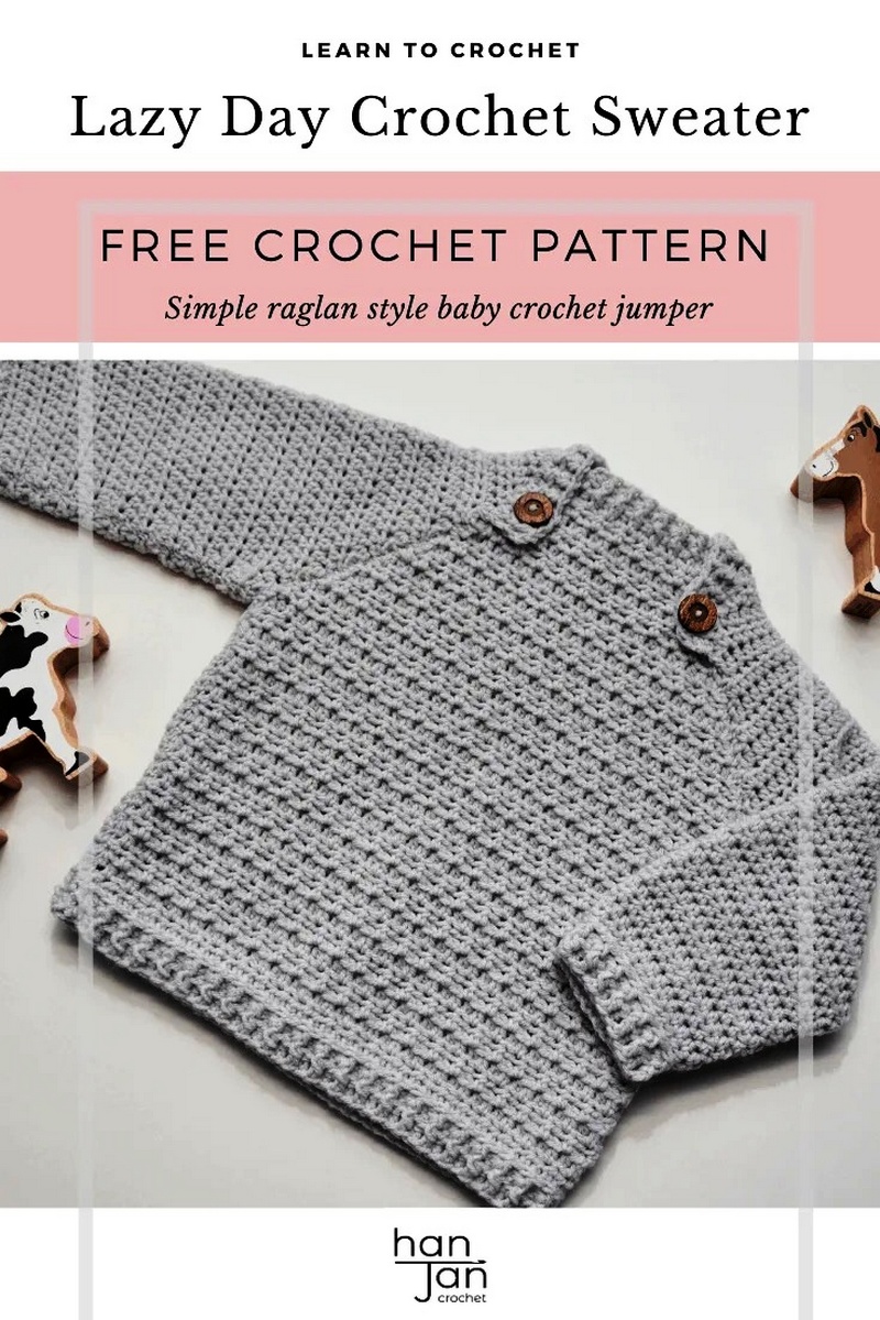 Easy Crochet Baby Pattern – The Lazy Day Sweater