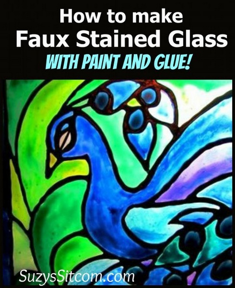 How To Make Faux Stained Glass With Acrylic Paint And Glue