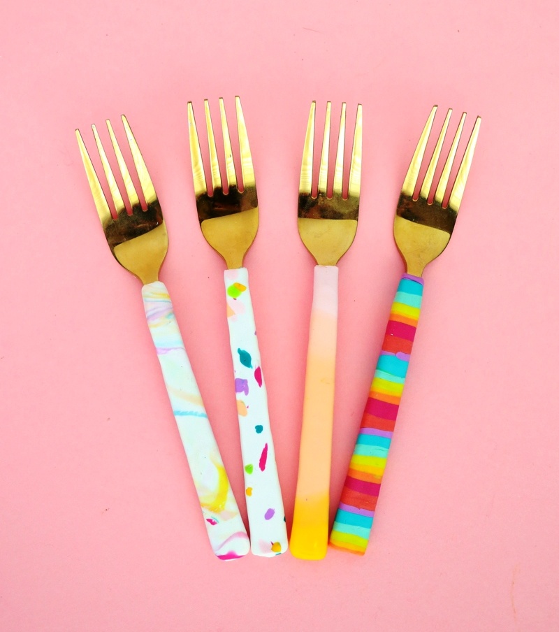 How To Make Patterned Forks With Clay
