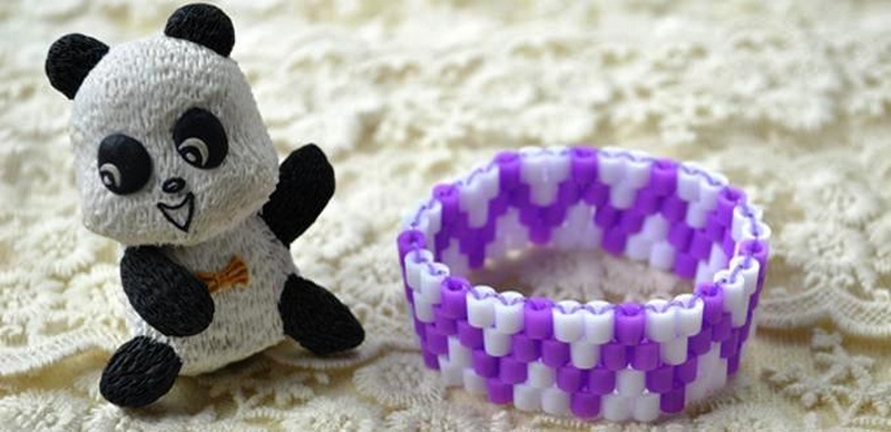 How to Make a Wave Perler Bead Bracelet for Kids
