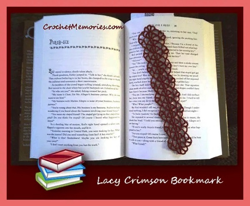 Lacy Crimson Bookmark