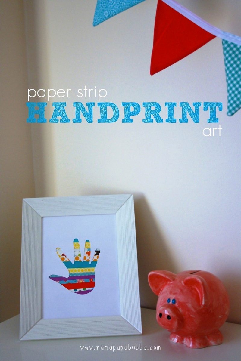 Paper Strip Handprint Art