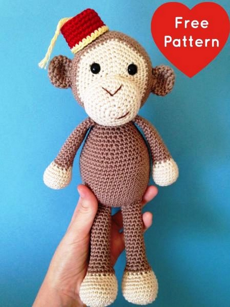 Wonderful Free Crochet Monkey Pattern